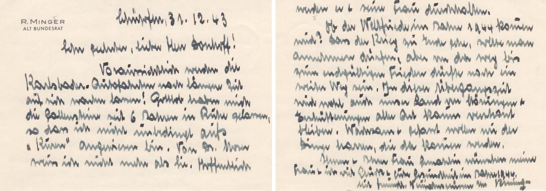 Rudolf Minger Autograph Autogramm | ID 7851074584725