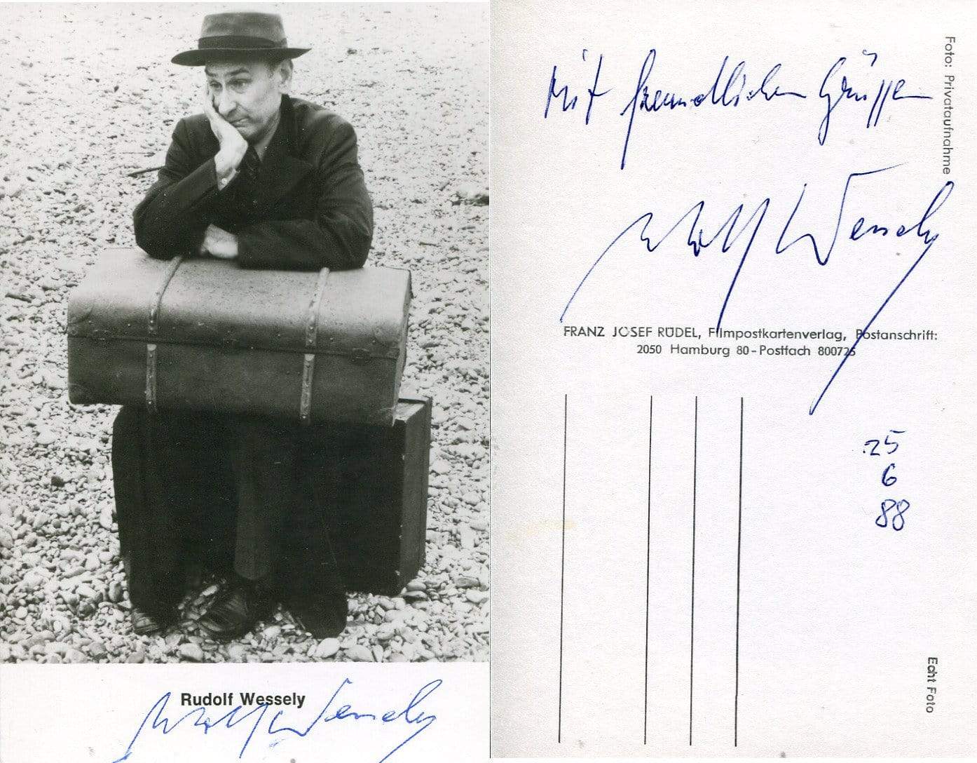 Wessely, Rudolf autograph