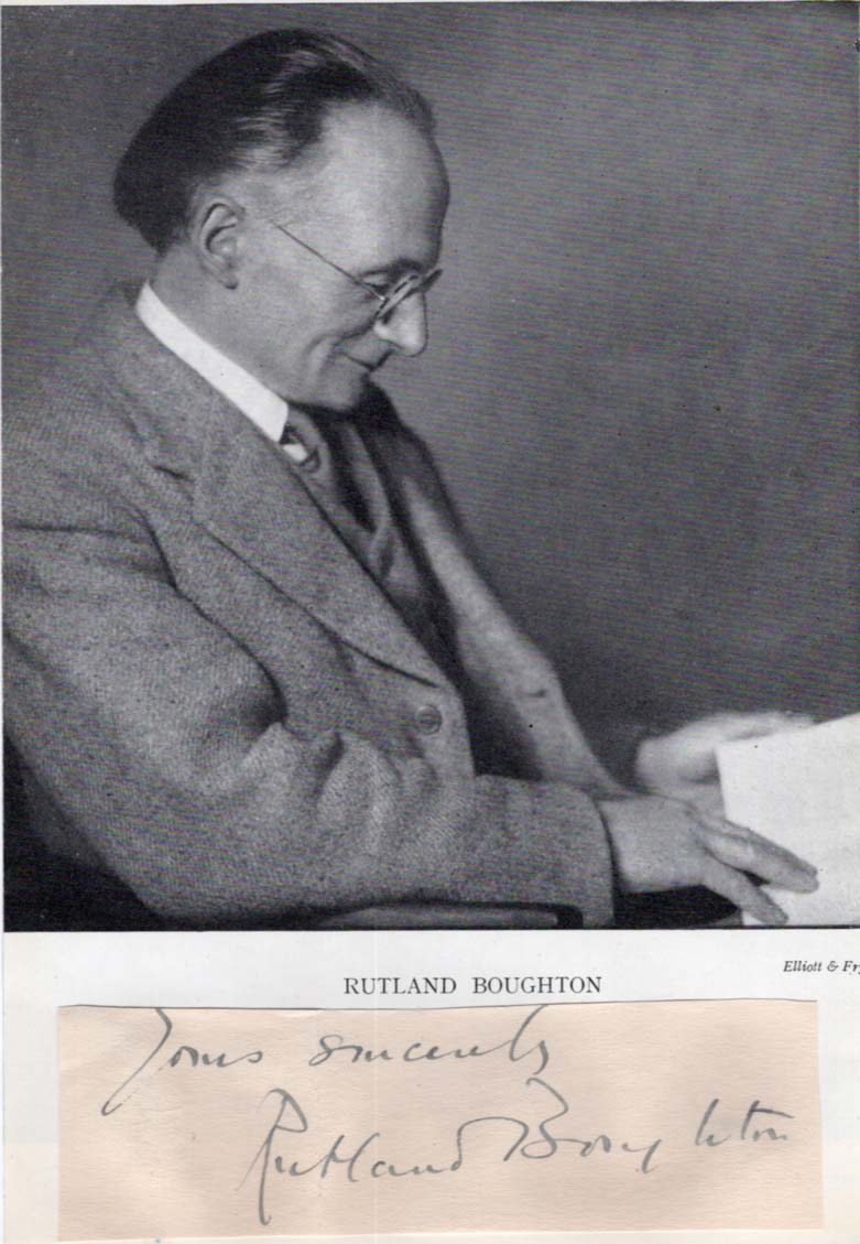 Rutland Boughton Autograph