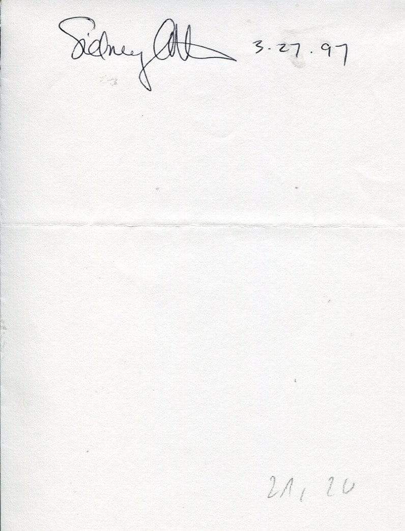 Sidney Altman Autograph Autogramm | ID 7187661291669