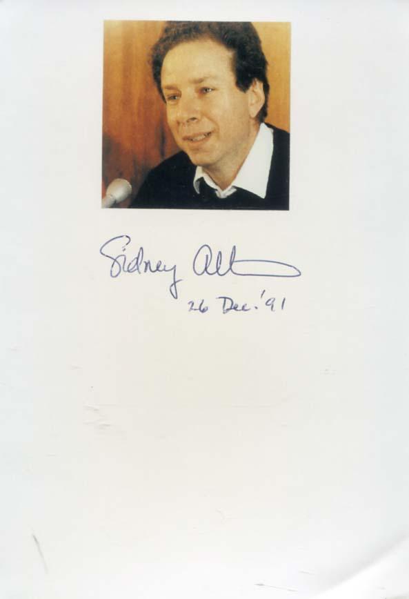 Altman, Sidney autograph