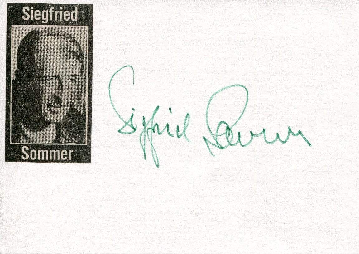 Sommer, Siegfried Sigi autograph