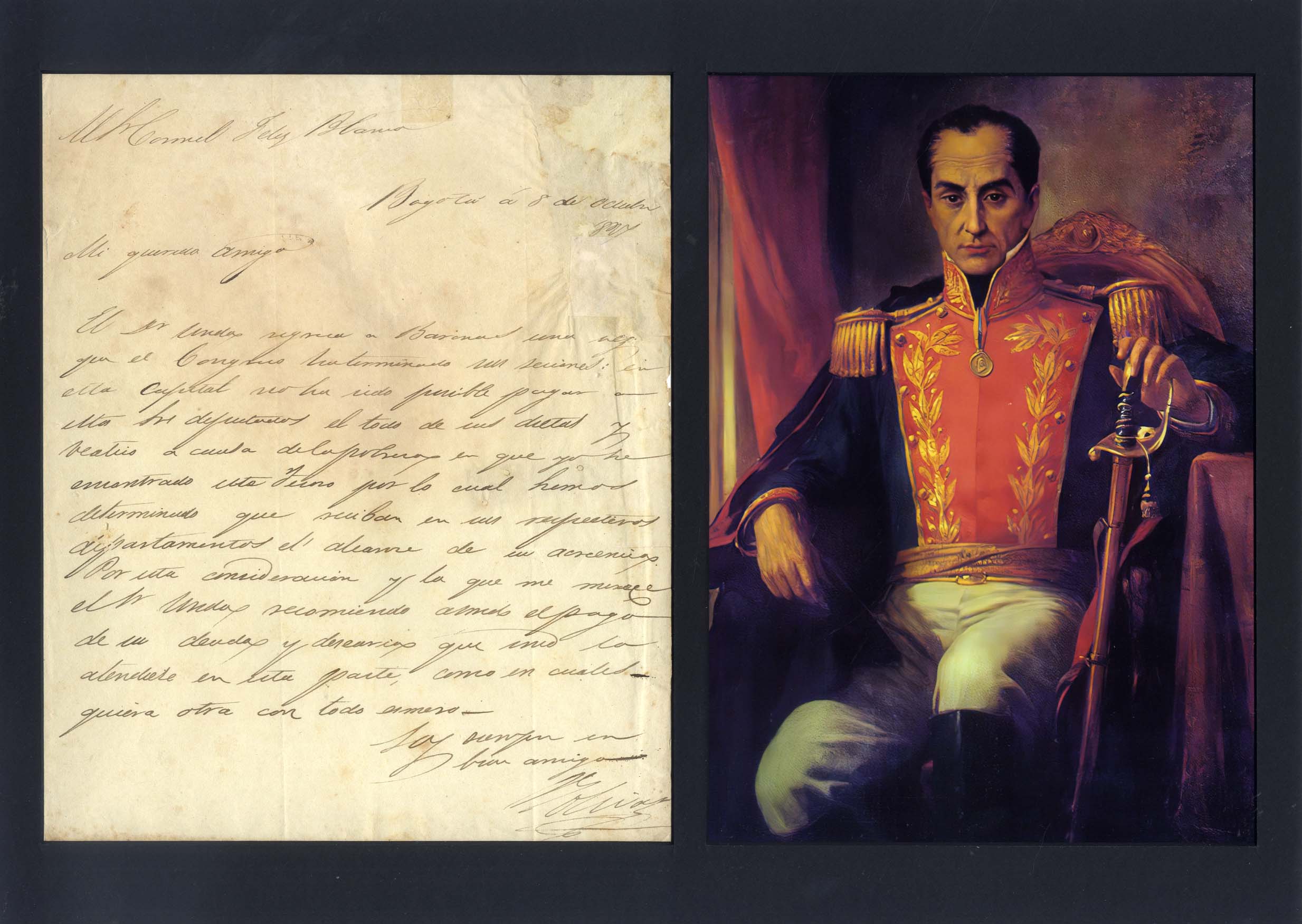 Simón Bolívar Autograph