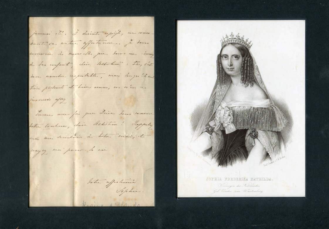 Sophie Frederika Mathilde Sophie of Württemberg autograph | Autograph