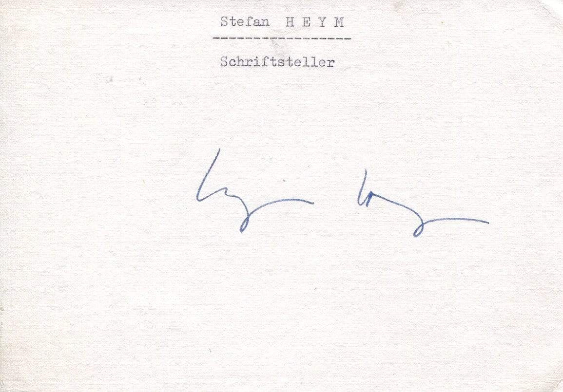 Stefan Heym Autograph Autogramm | ID 7026737873045