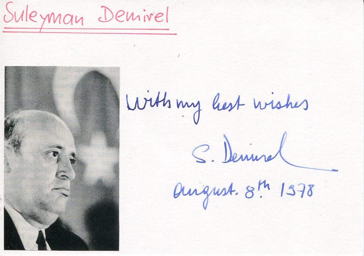 Demirel, Süleyman autograph
