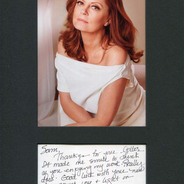 Susan Sarandon, Signed 5X7 Double Sided Hollywood newest Collector Card