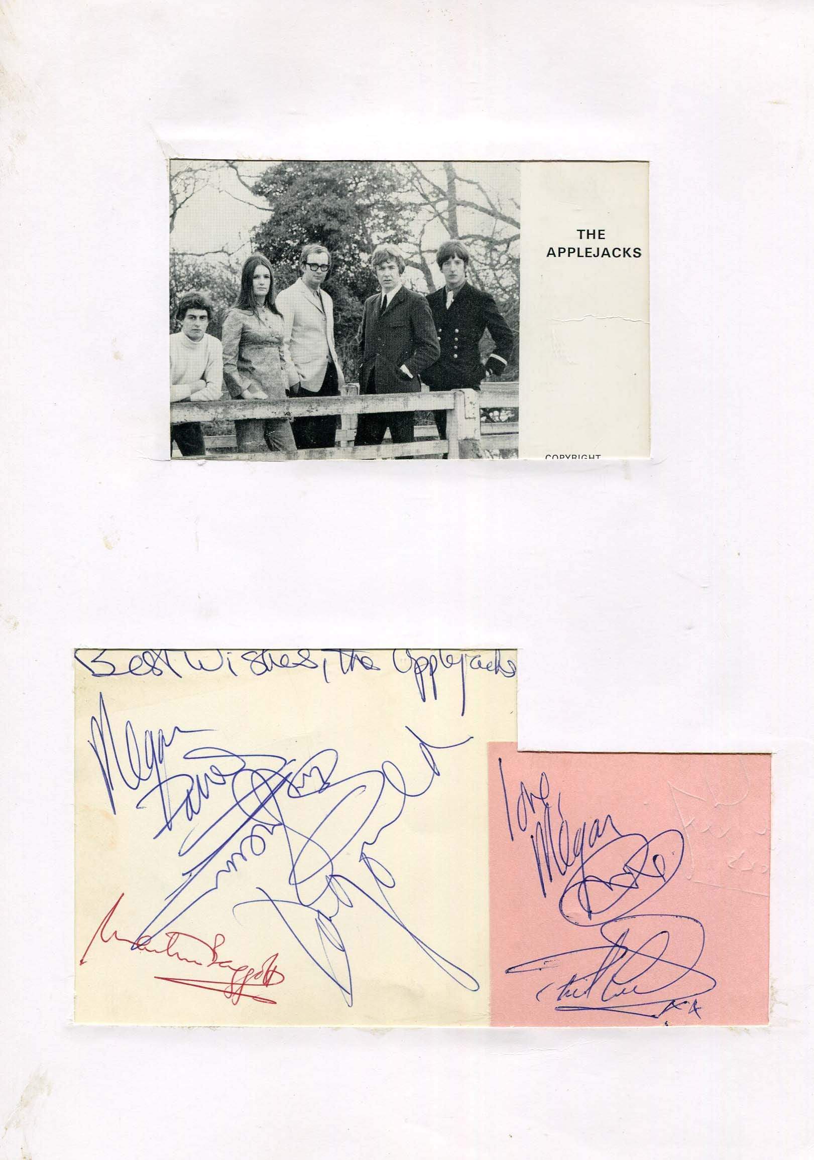The Applejacks (British band) autograph