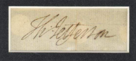 Jefferson, Thomas autograph