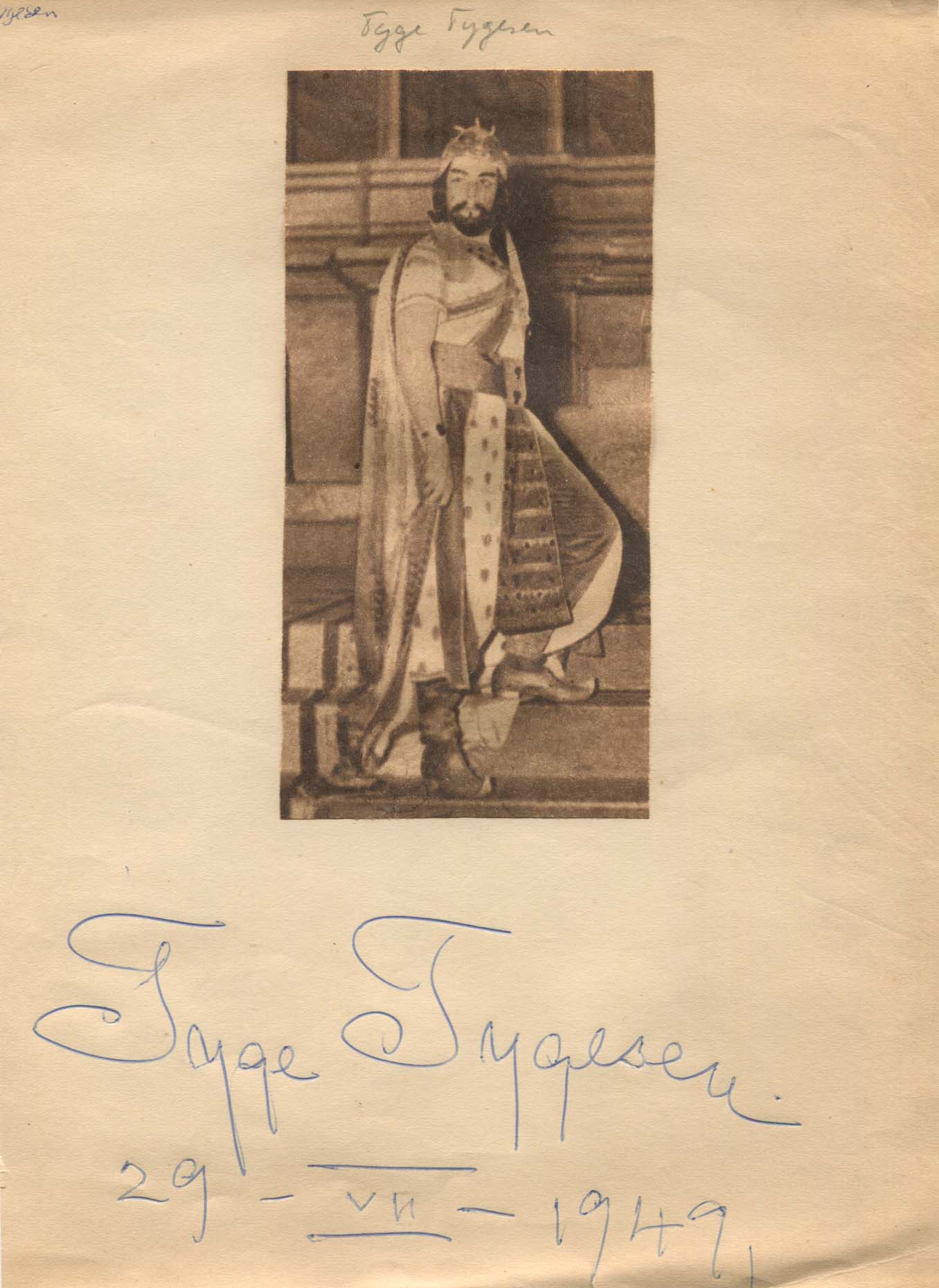 Thygesen, Thyge autograph