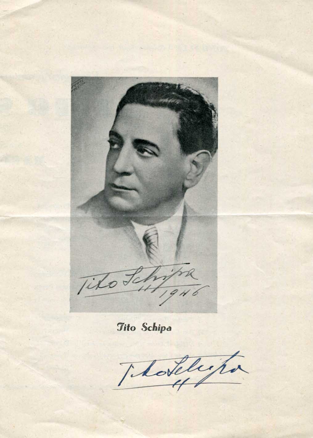 Tito Schipa Autograph Autogramm | ID 7821829406869