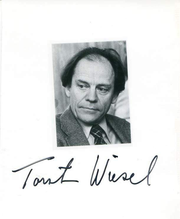 Wiesel, Torsten autograph