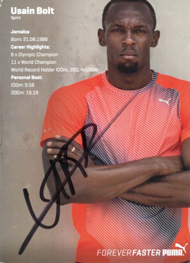 Usain Bolt Autogramm
