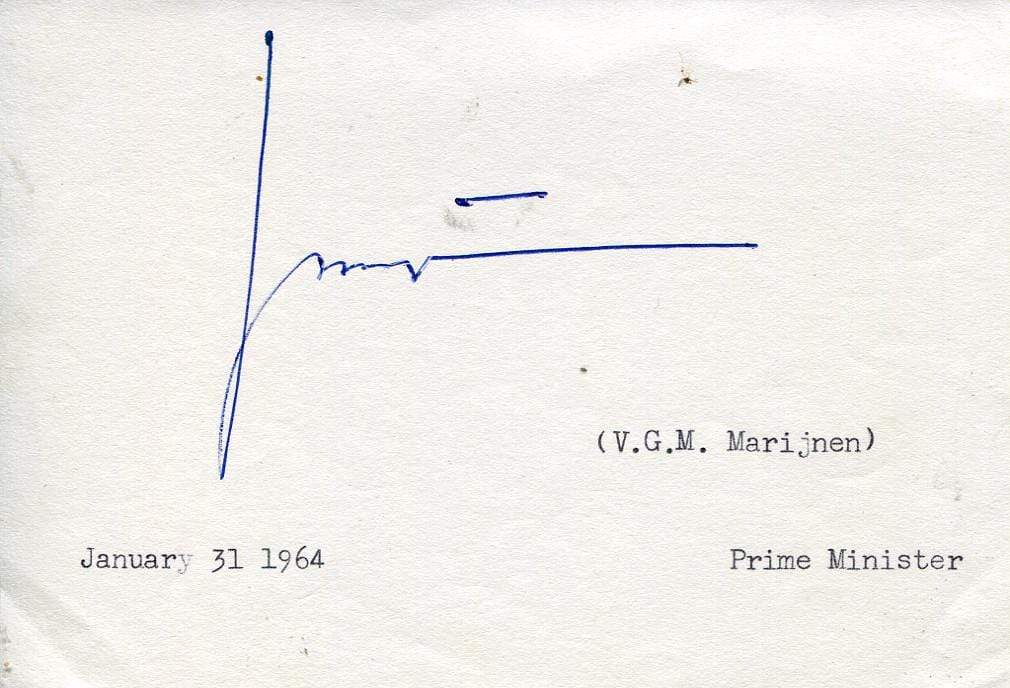 Marijnen, Victor autograph