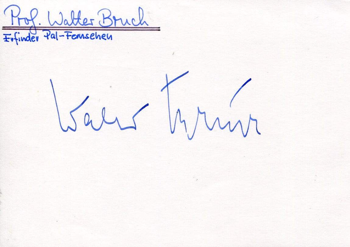 Bruch, Walter autograph