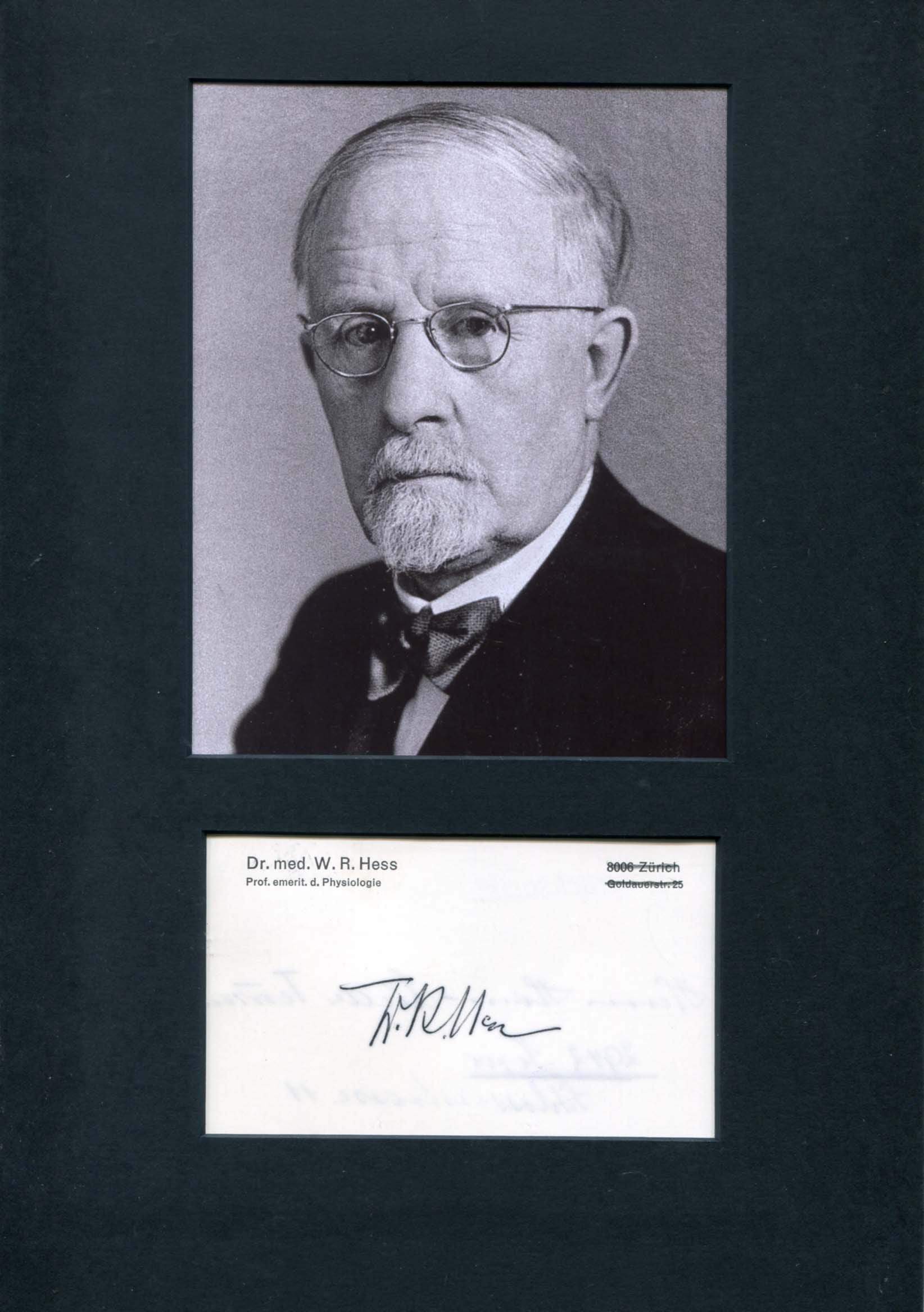 Hess, Walter Rudolf autograph