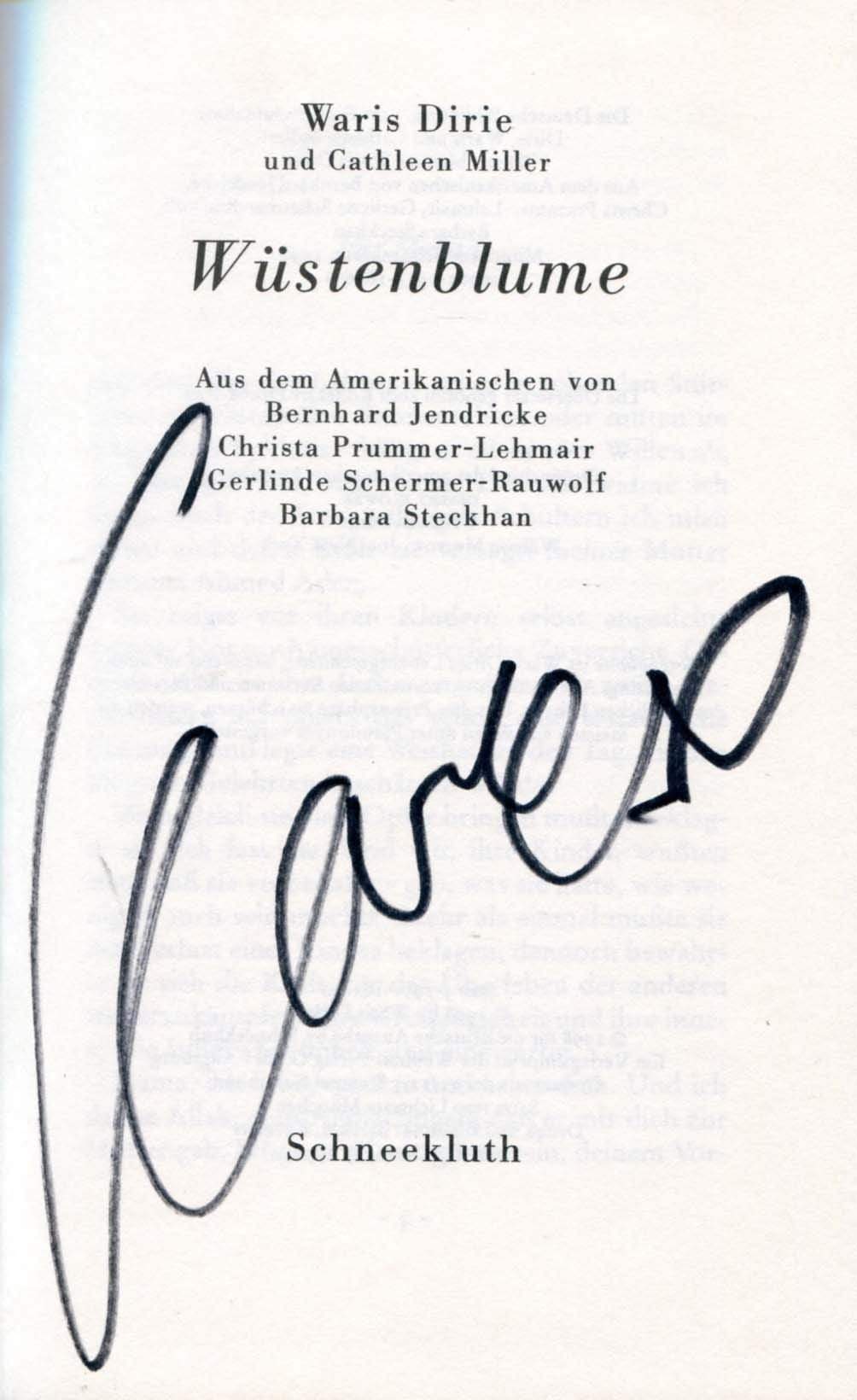 Dirie, Waris autograph