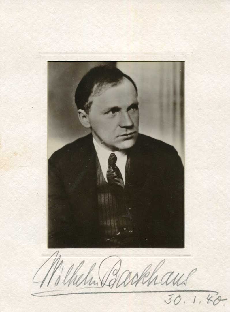 Wilhelm Backhaus Autograph Autogramm | ID 7821715636373