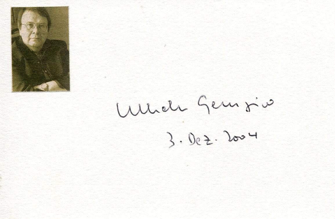 Genazino, Wilhelm autograph