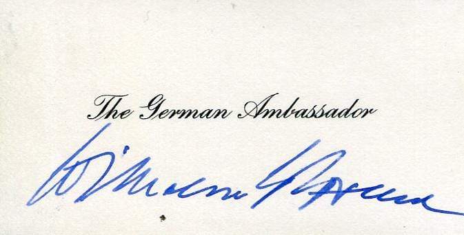 Grewe, Wilhelm autograph