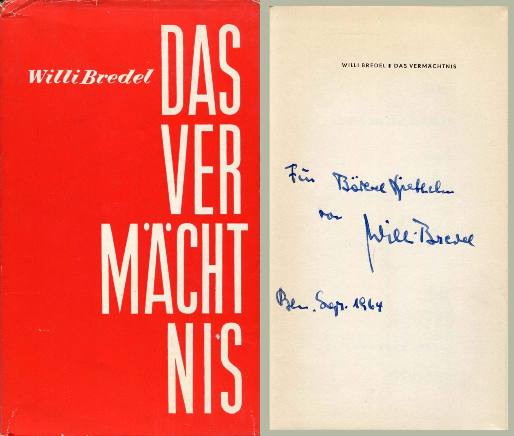 Bredel, Willi autograph