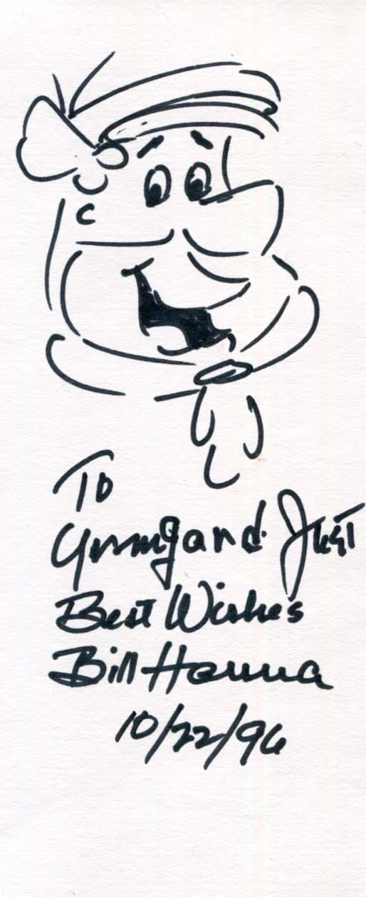 William `Bill` Hanna Autograph