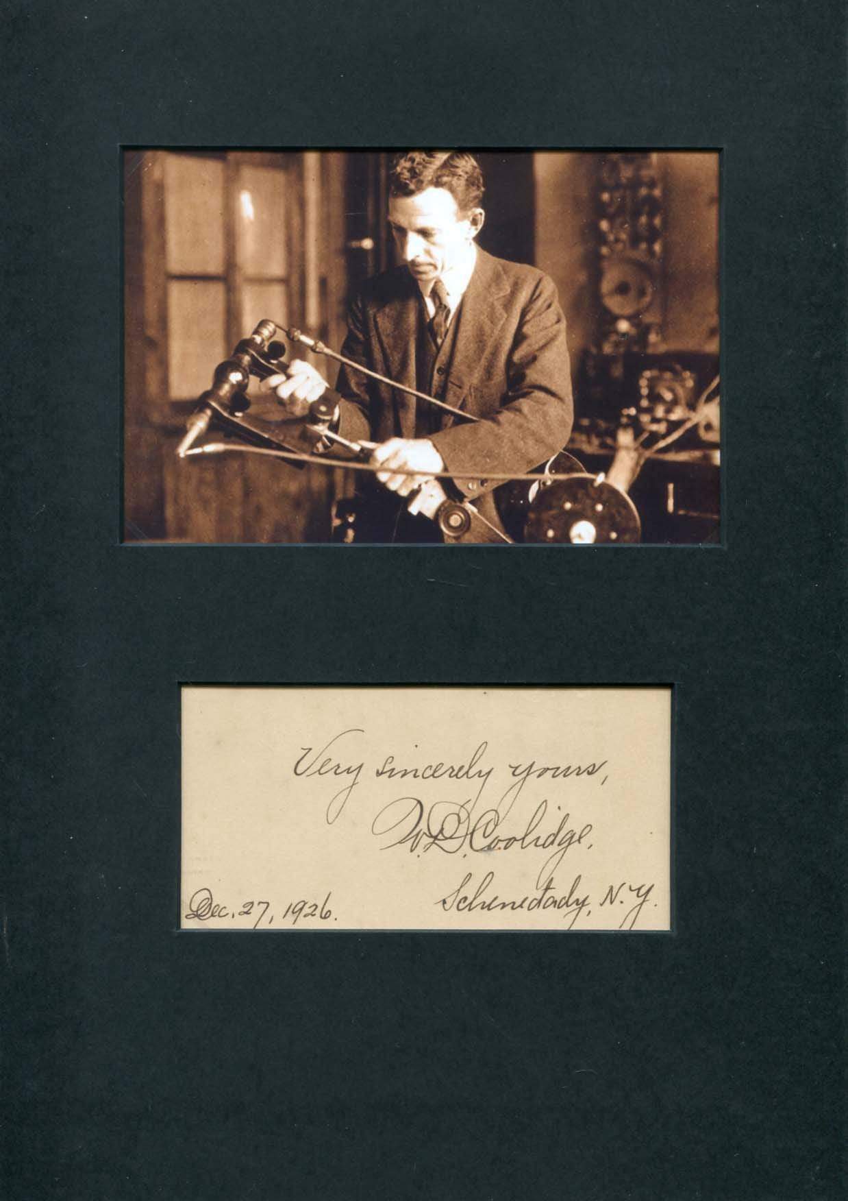 Coolidge, William David autograph