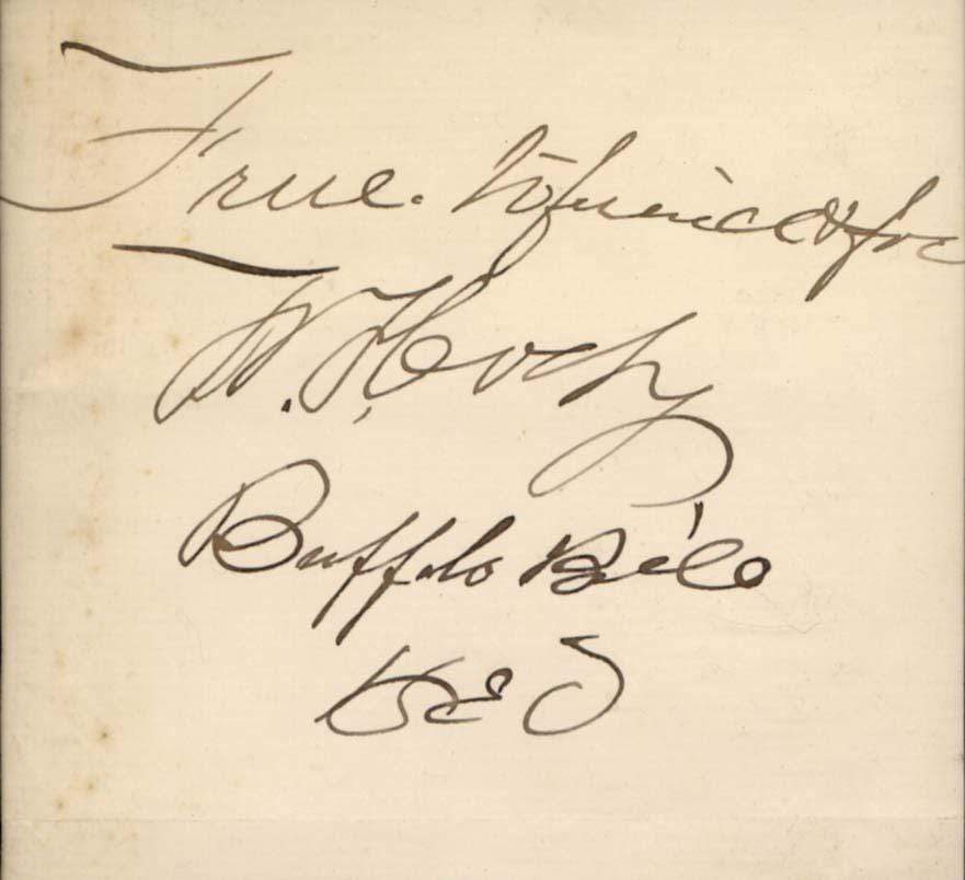 William Frederick Cody `Buffalo Bill` Autograph