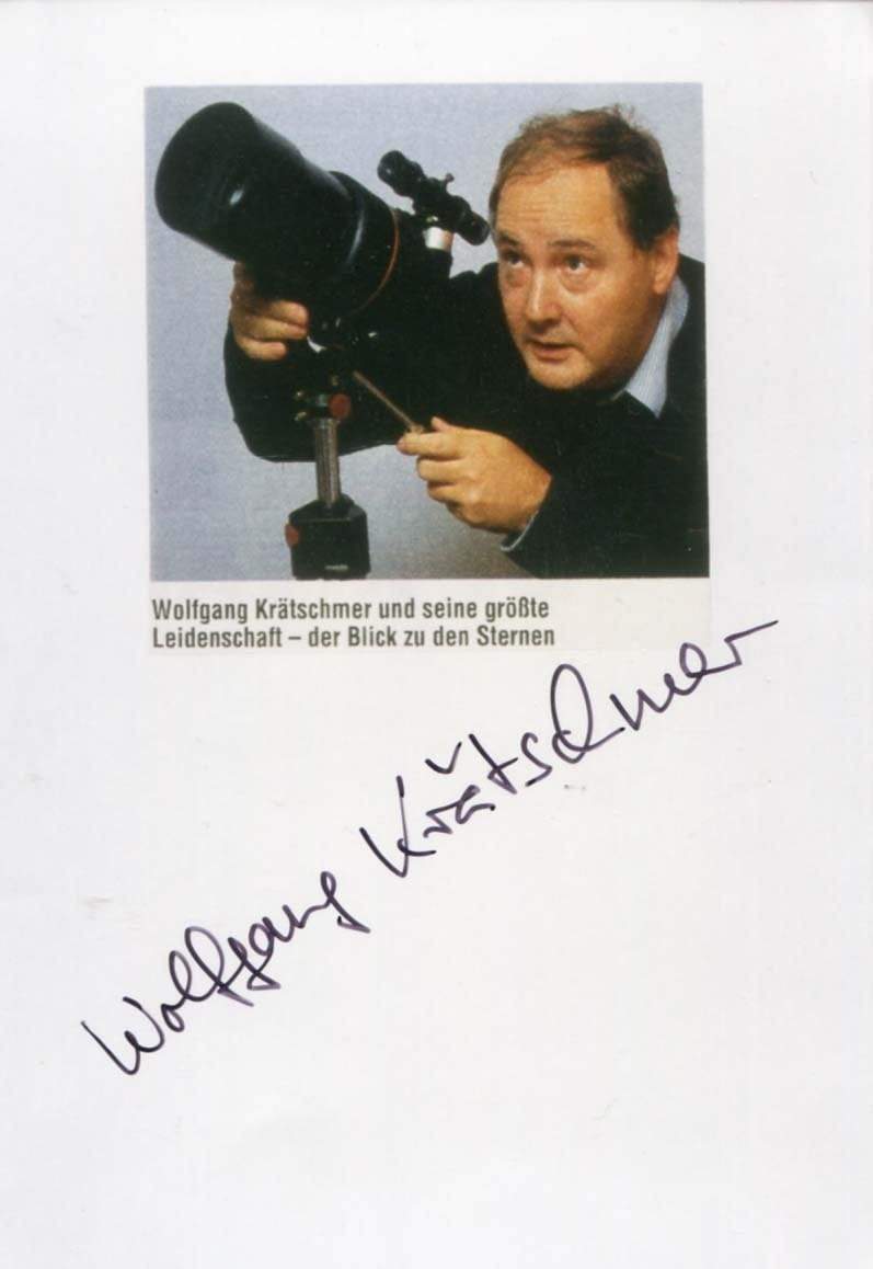Krätschmer, Wolfgang autograph