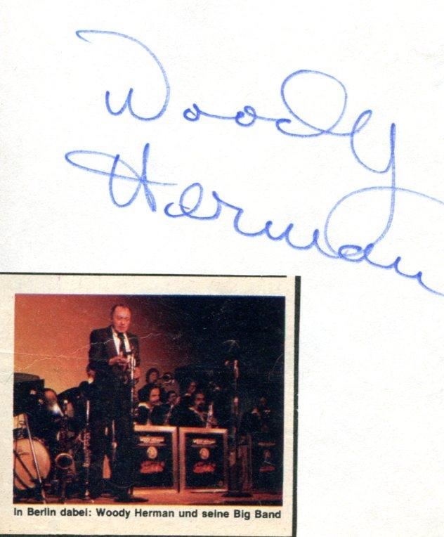 Herman, Woody autograph